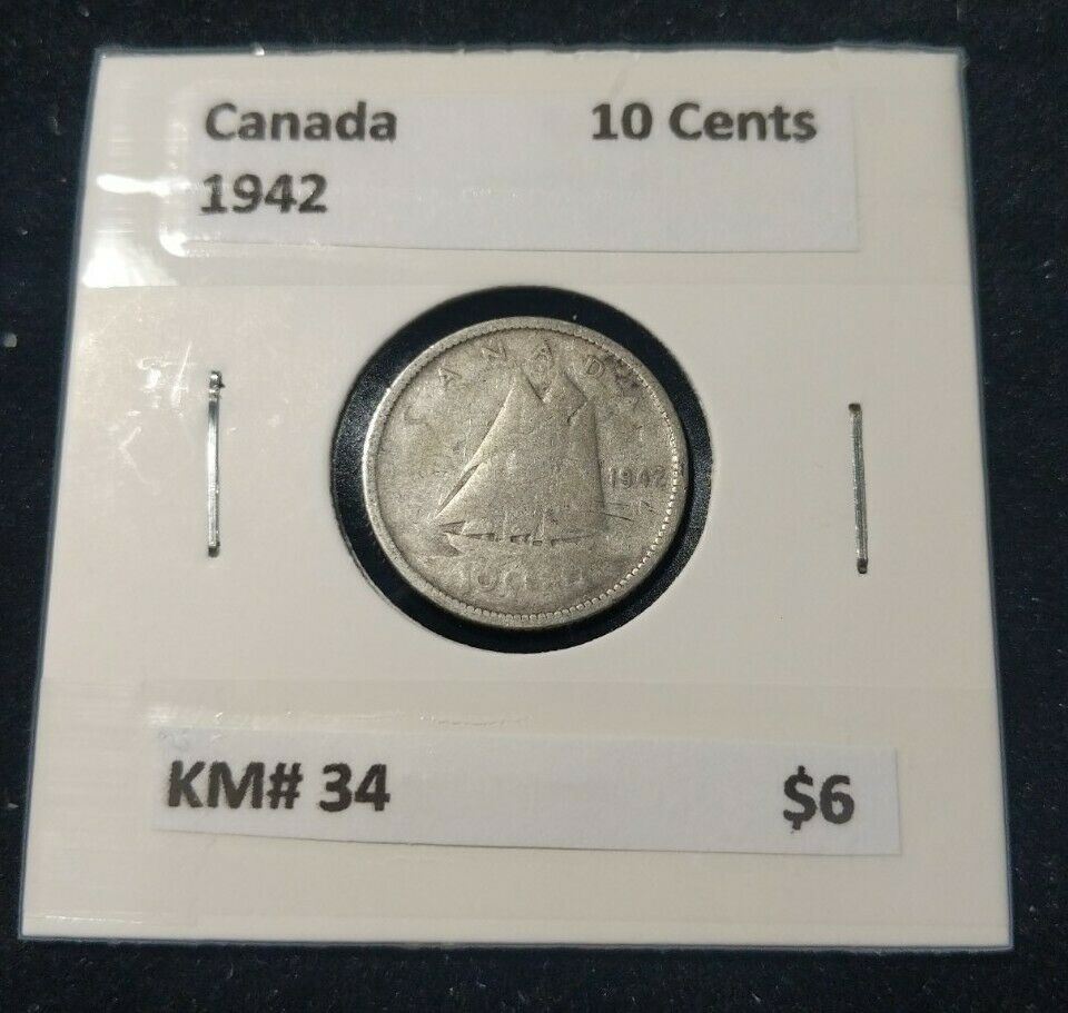 Canada 1942 10 Cent  KM# 34 #355   9B