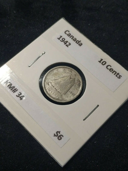 Canada 1942 10 Cent  KM# 34 #355   9B