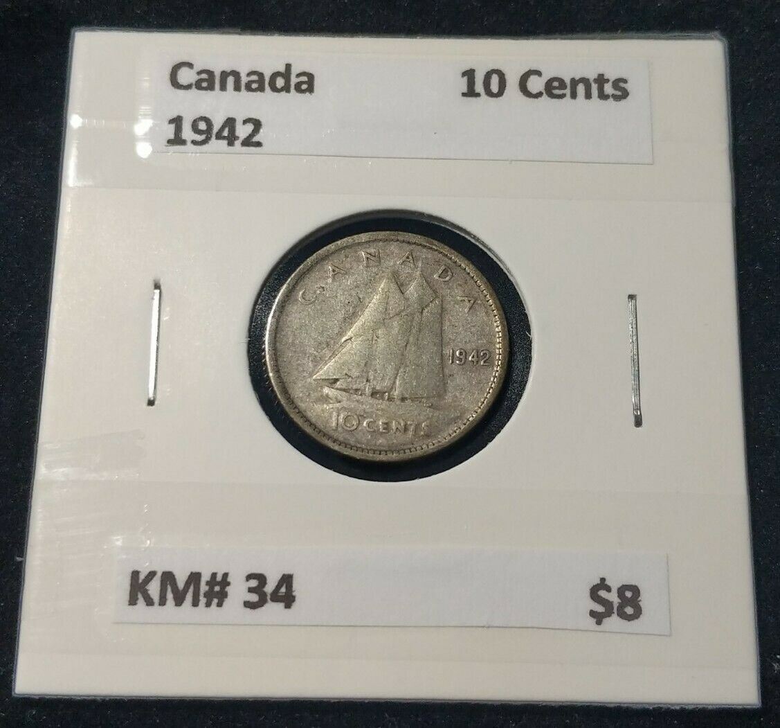 Canada 1942 10 Cent  KM# 34 #363    9B