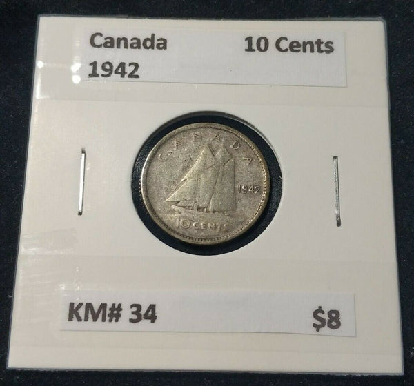 Canada 1942 10 Cent  KM# 34 #363    9B