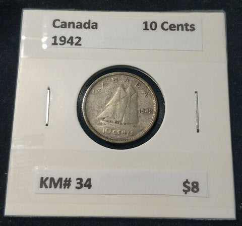 Canada 1942 10 Cent  KM# 34 #363    9B