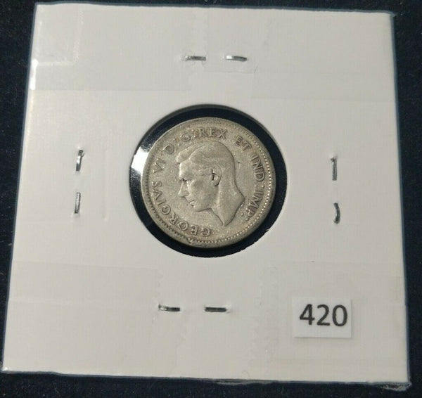 Canada 1940 10 Cent Rotated Die KM# 34  #420 9B