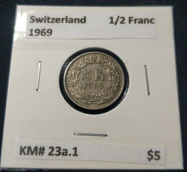 Switzerland 1969 B ½ Franc KM# 23a.1	#20B