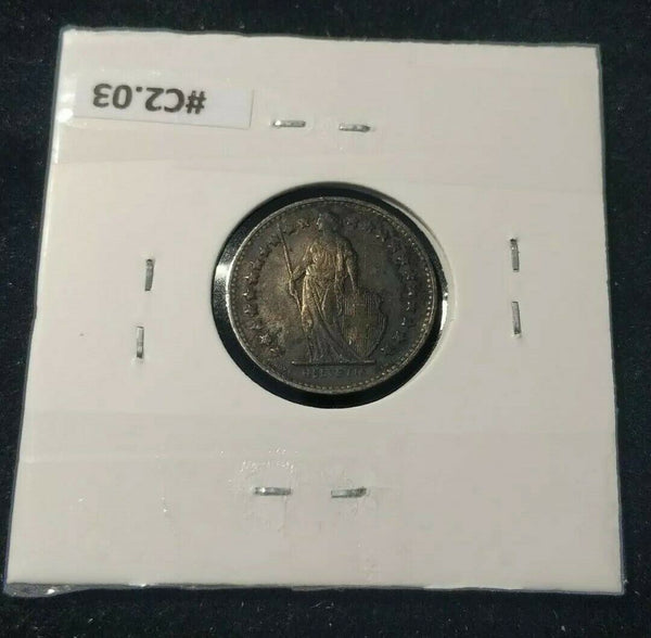 Switzerland 1944 B ½ Franc KM# 23    #20B