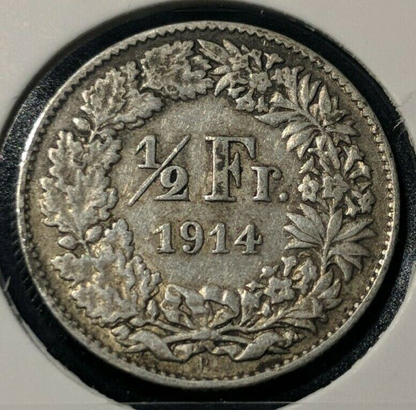 Switzerland 1914 B ½ Franc KM# 23   #12C