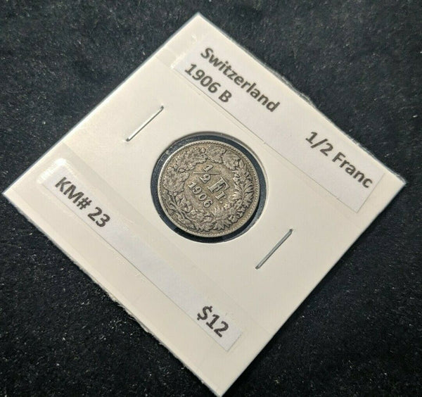 Switzerland 1906 B ½ Franc KM# 23   #12C