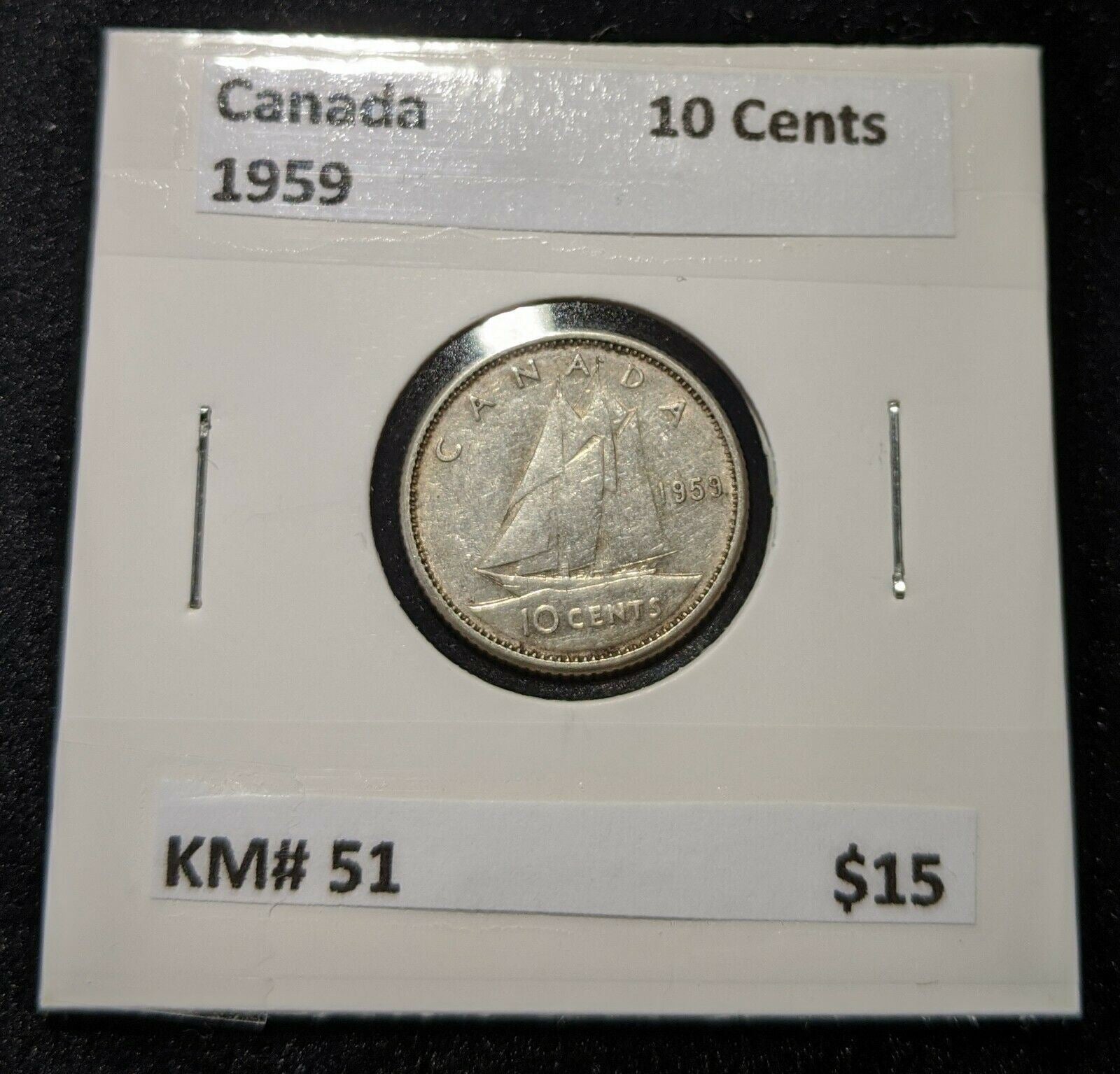 Canada 1959 10 Cent  KM# 51