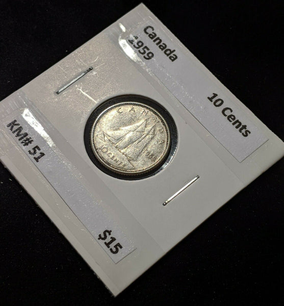 Canada 1959 10 Cent  KM# 51