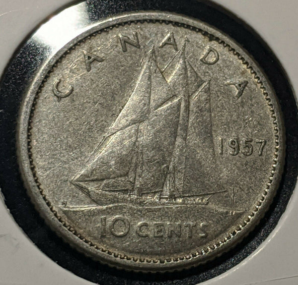 Canada 1957 10 Cent  KM# 51