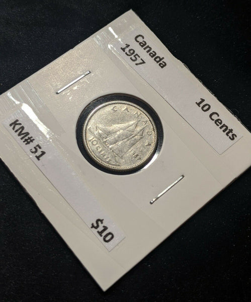Canada 1957 10 Cent  KM# 51