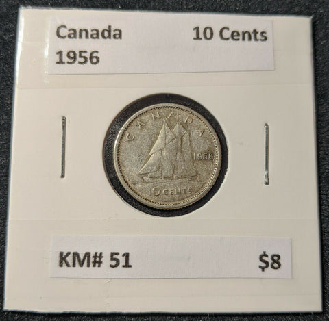 Canada 1956 10 Cent  KM# 51