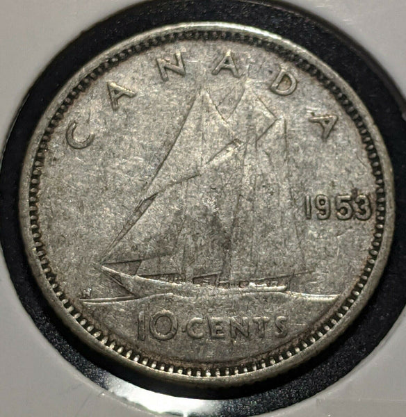 Canada 1953 NSF 10 Cent  KM# 51 #494     9C