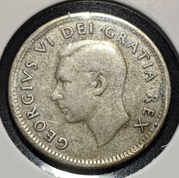 Canada 1952  Bent 10 Cent  KM# 43 #442    9C