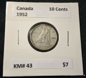 Canada 1952 10 Cent  KM# 43 #449     9C