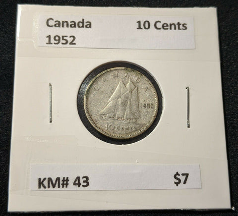 Canada 1952 10 Cent  KM# 43 #449     9C