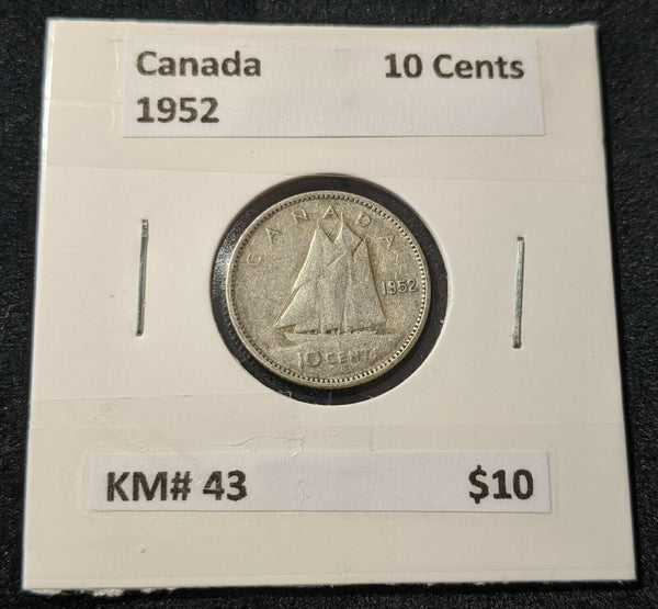 Canada 1952 10 Cent  KM# 43 #452   9C