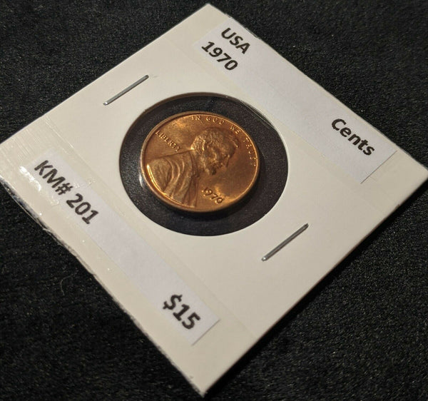 USA 1970 One Cent  KM# 201