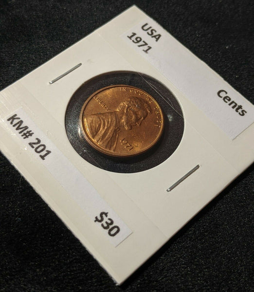 USA 1971 One Cent  KM# 201