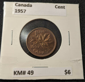 Canada 1957 Cent KM# 49