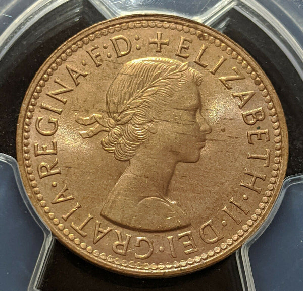 1961 (P) Half Penny 1/2d Australia PCGS MS64RD GEM UNC #1382