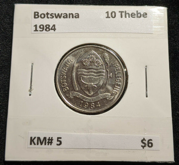 Botswana 1984 10 Thebe KM# 5