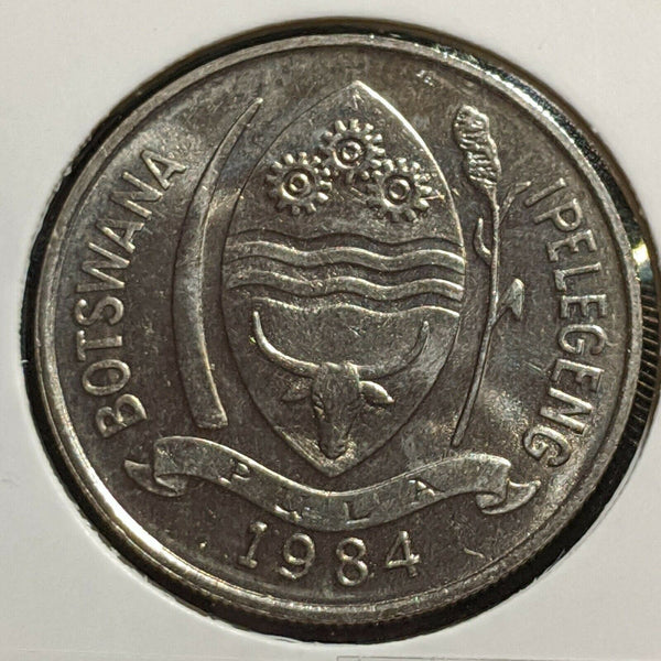 Botswana 1984 10 Thebe KM# 5