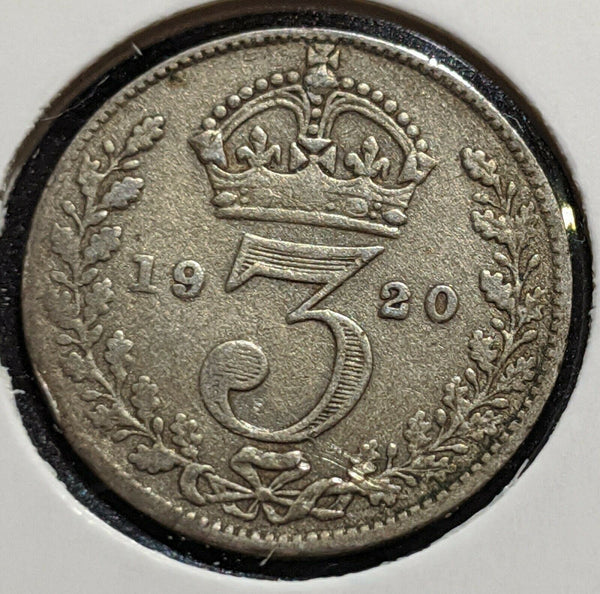 Great Britain 1920 Threepence 3d KM# 813a   #15C