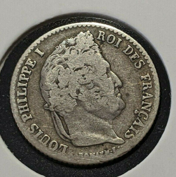 France 1835 W 1/4 Franc KM# 740.1