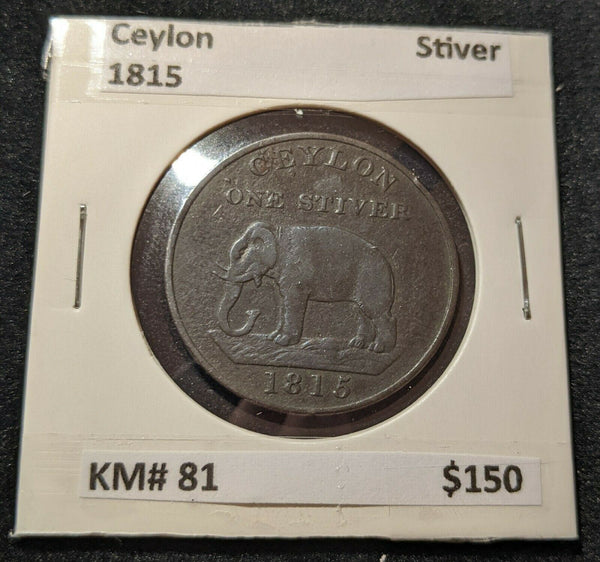 Ceylon 1815 Stiver KM# 81