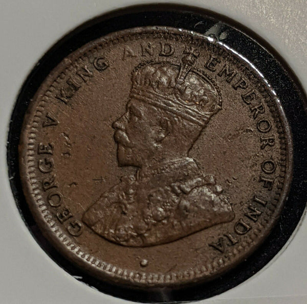 Ceylon 1917 1/2 Cent KM# 106