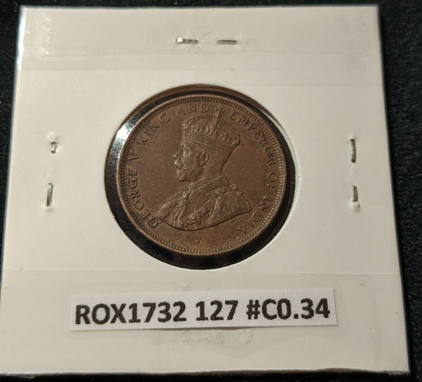 Ceylon 1922 Cent KM# 107