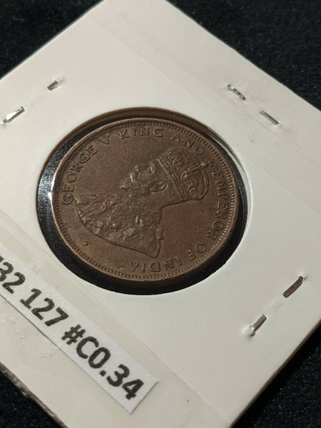 Ceylon 1922 Cent KM# 107