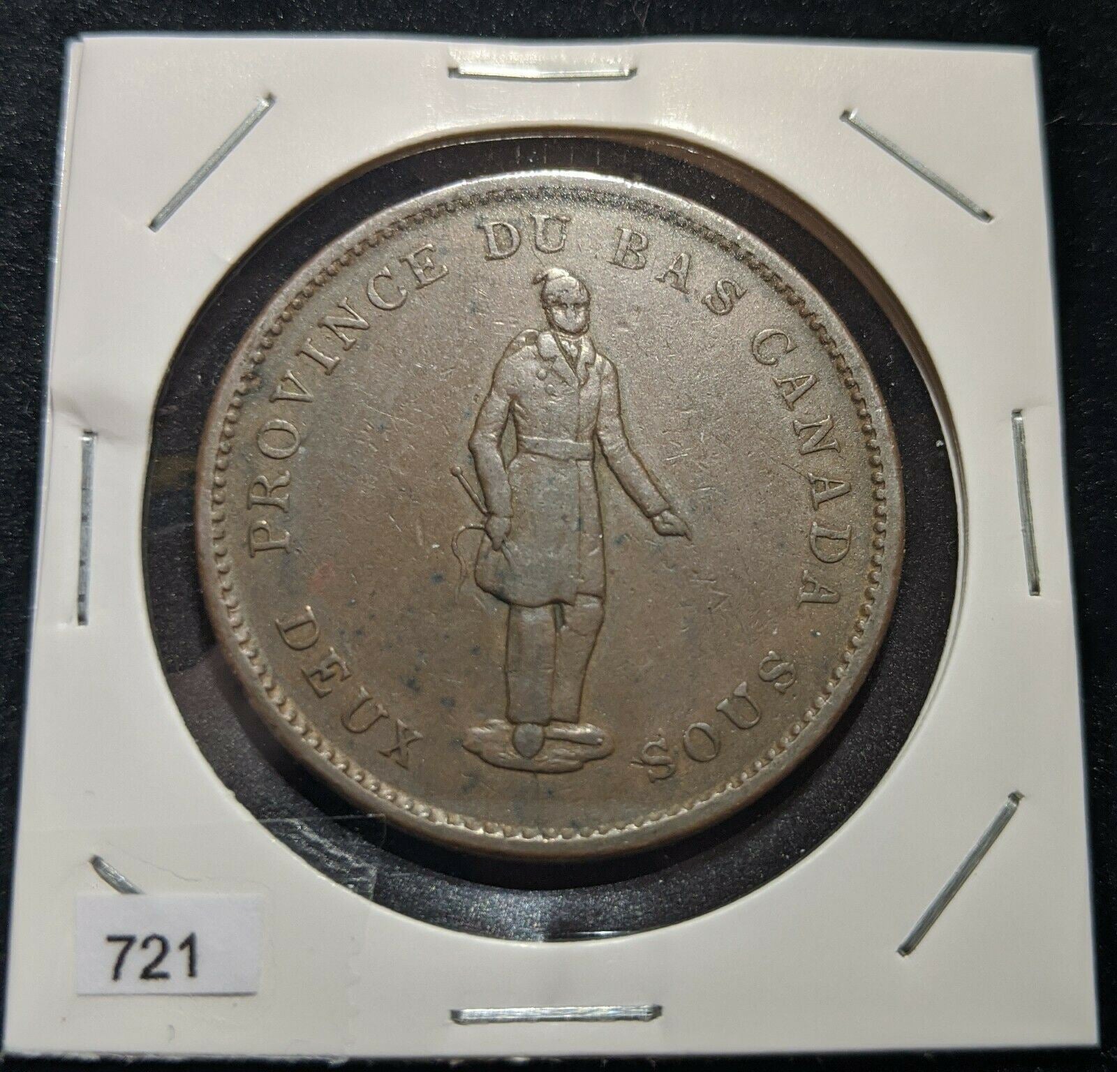 Canada 1837 No period - ^^ Penny 1d KM# Tn11