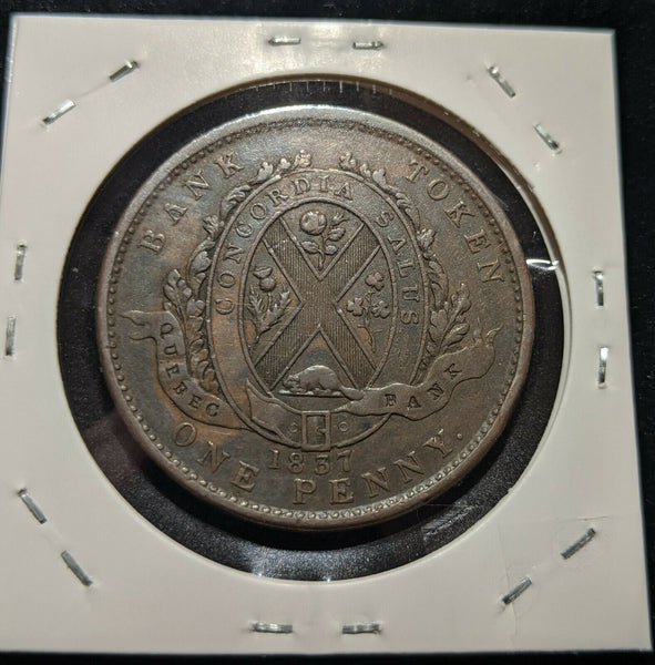 Canada 1837 No period - ^^ Penny 1d KM# Tn11