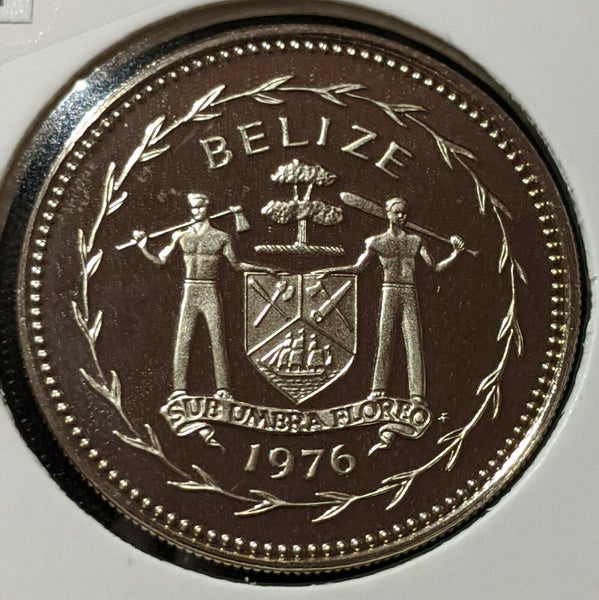 Belize 1976FM (P) Proof Twenty Five Cent 25c KM# 49