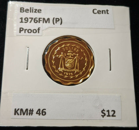 Belize 1976FM (p) Proof One Cent 1c KM# 46