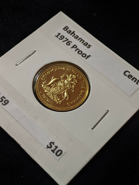 Bahamas 1976 Proof One Cent 1c KM# 59