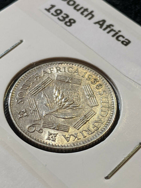 South Africa 1938 6d Sixpence KM# 27