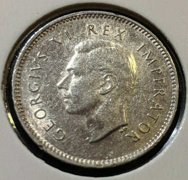 South Africa 1946 3d Threepence KM# 26 Cleaned #019  #11A