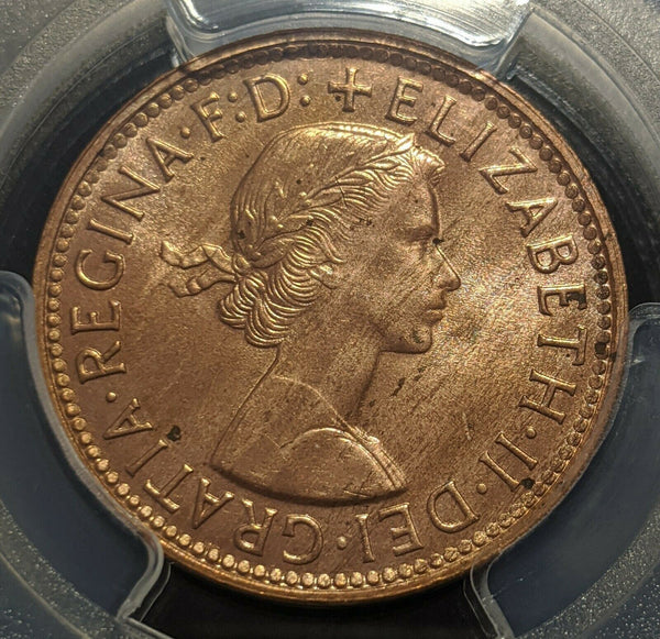 1961 (P) Half Penny 1/2d Australia PCGS MS64RD GEM UNC  #1389