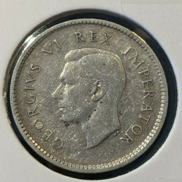 South Africa 1937 3d Threepence KM# 26 Cleaned #14  #11B