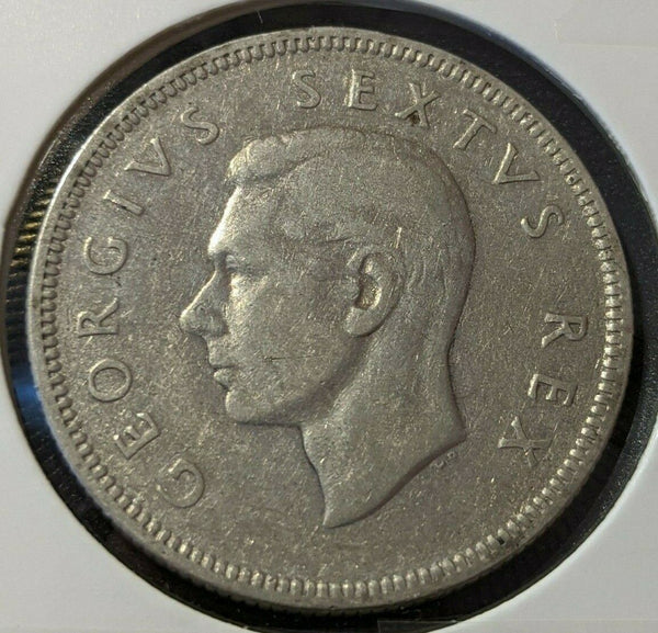 South Africa 1952 2 Shilling KM# 38.2 Cleaned