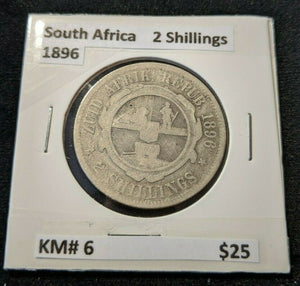 South Africa 1896 2 Shilling KM# 6