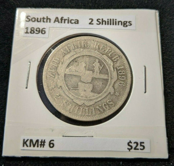 South Africa 1896 2 Shilling KM# 6