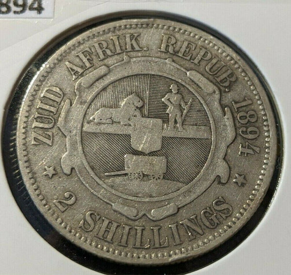 South Africa 1894 2 Shilling KM# 6