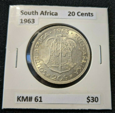 South Africa 1963 20 Cents KM# 61