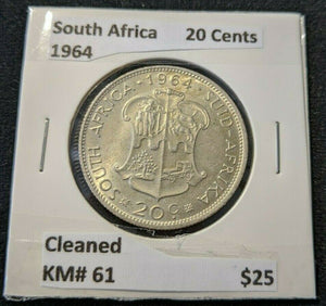 South Africa 1964 20 Cents KM# 61 Cleaned    004