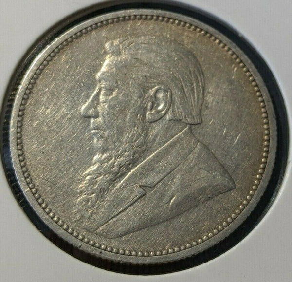 South Africa 1894 2 Shillings 2/- KM# 6 Cleaned