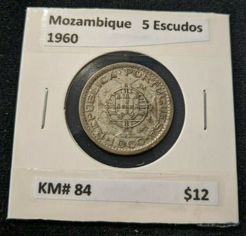 Mozambique 1960 5 Escudos KM# 84   0014  #6A