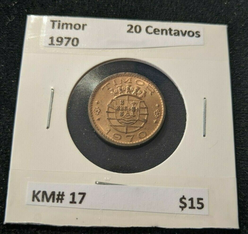 Timor 1970 20 Centavos KM# 17  #005  10C